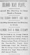 Headline from the August 9, 1893 issue of the Wheeling Intelligencer. 