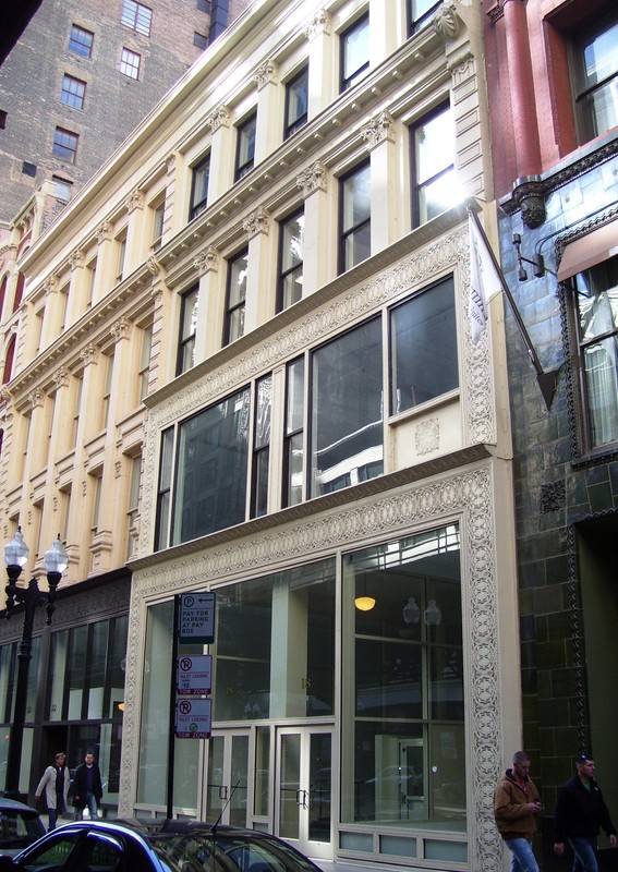 Lower stories of the Barker and Haskell Buildings.