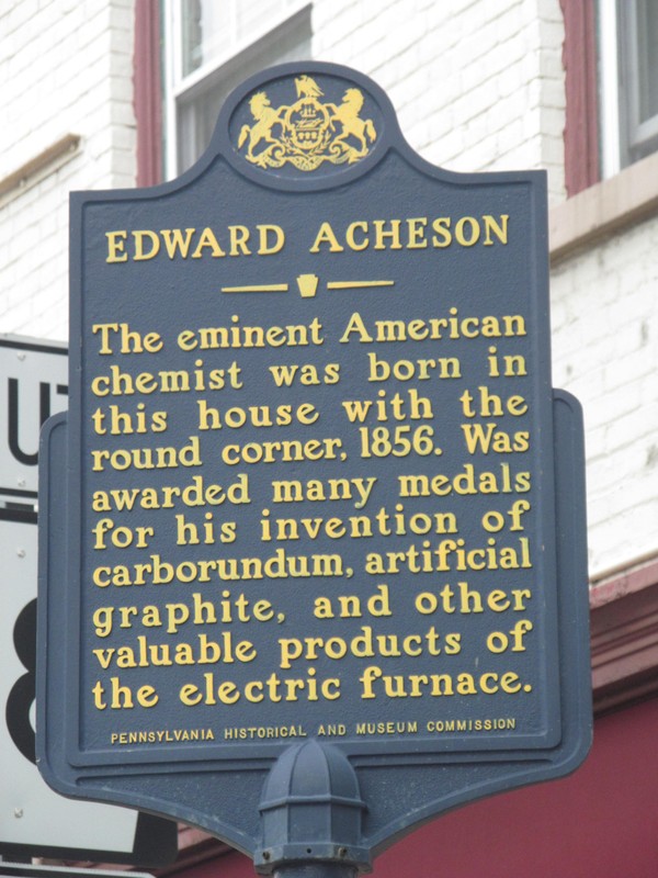 The historic marker that sits near his birthplace in Washington, Pennsylvania.