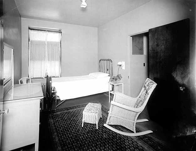 One of the private hospital rooms, circa 1922