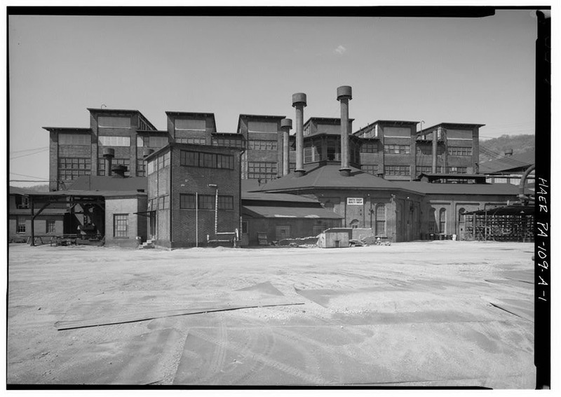 A ground level view of the 1864 Blacksmith and machine shops. 