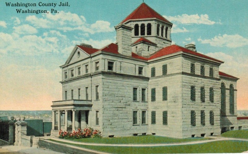 A postcard of the old Washington County Jail. 