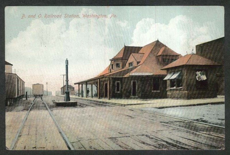 Postcard of B&O Railroad Station. 