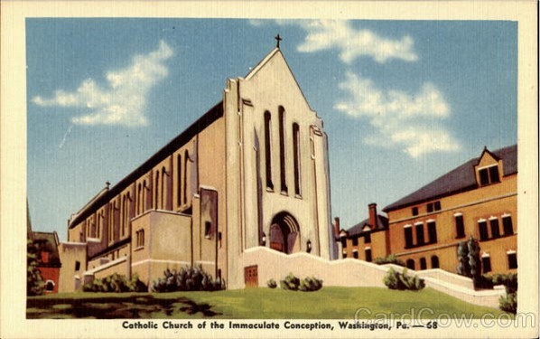 A postcard of the second Immaculate Conception, that opened in 1929. 