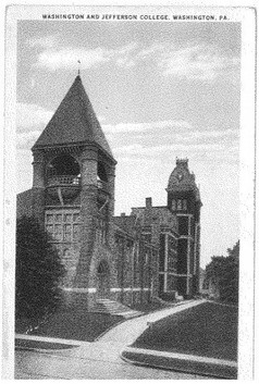 Postcard featuring the old gym.