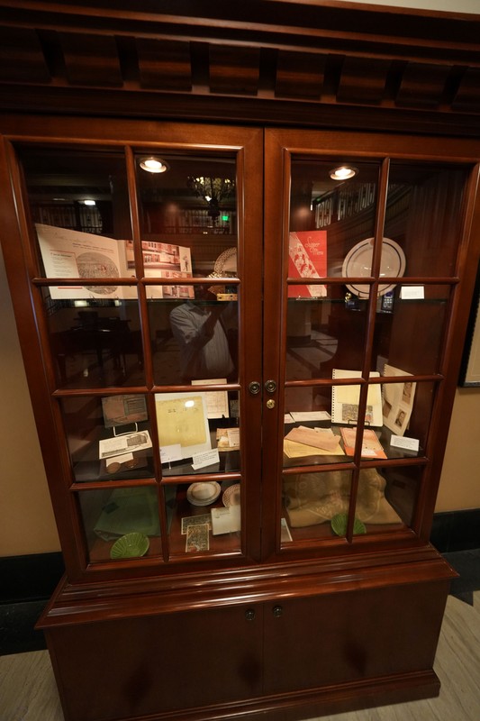 The hotel lobby includes artifacts from the hotel's long history