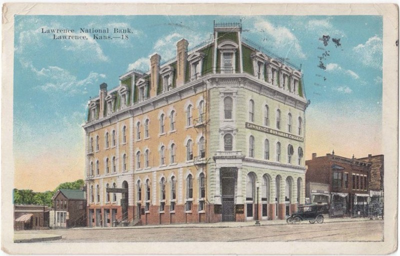 Drawing of Lawrence National Bank Building in 1924