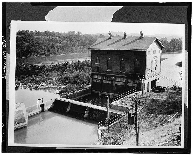 The river and power plant, 1933