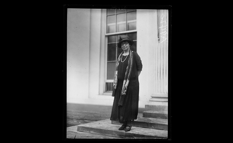 Claire K. (Mrs. O. D.) Oliphant spoke against women's suffrage at the Republican State Convention. (Library of Congress)