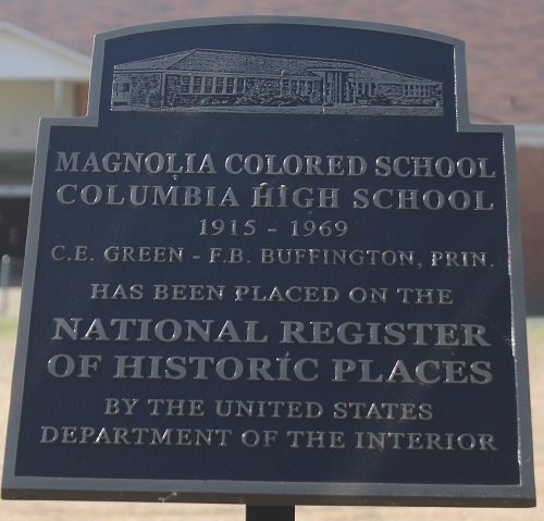National Register information marker
