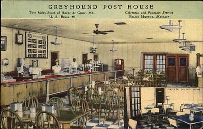 Inside View of Greyhound Bus Post House in Havre de Grace, MD