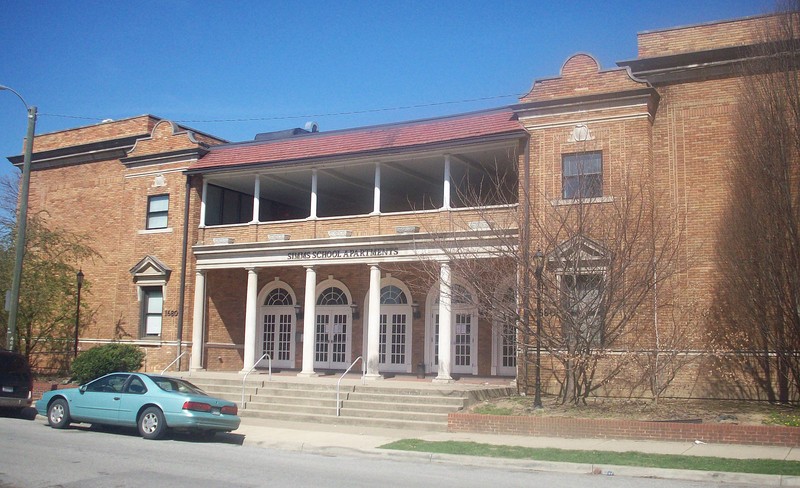 The former school, now Simms School Apartments