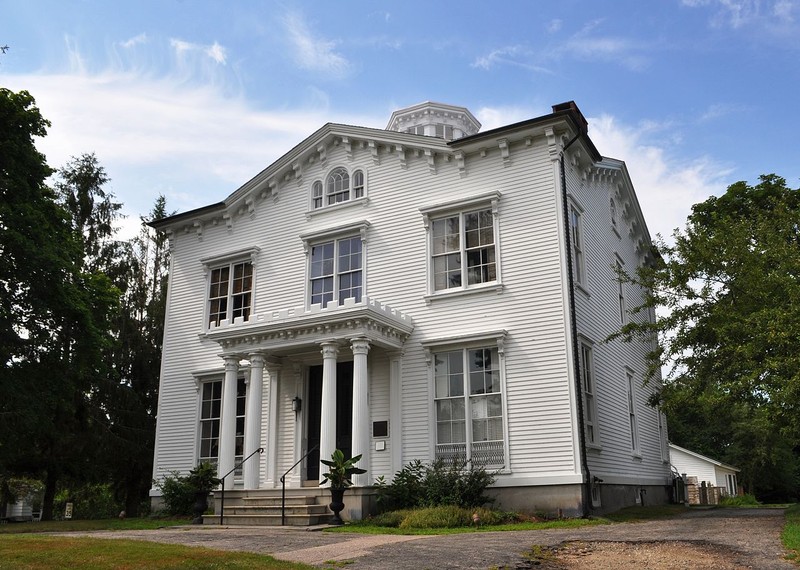 The Captain Nathaniel B. Palmer House was built in 1854. Its namesake, Nathaniel Palmer, discovered Antarctica in 1820.