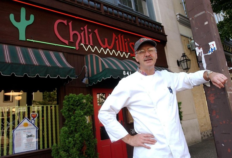 Ron Smith poses outside Chili Willi's second location 