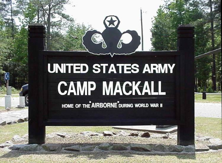 First sight many soldiers see as they are entering Camp Mackall to earn the coveted Green Beret. 