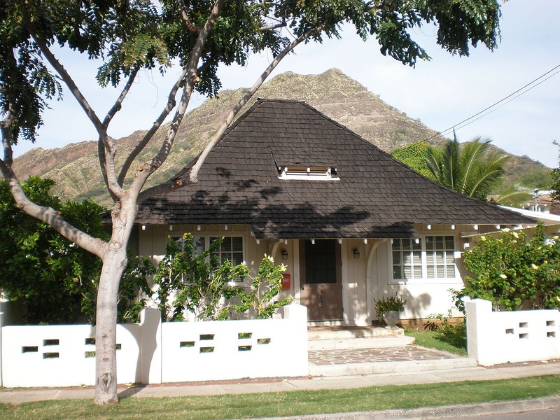 C.W. Dickey House, Honolulu, noted for its roof design that came to be known as the "Dickey Roof." 