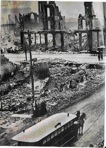 Ruins of the Saint Francis Xavier Academy for Females at 2834 S. Wabash Avenue after the Chicago Fire in 1871