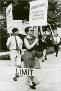 Barbara Gittings at a Philadelphia Reminder by Kay Tobin Lahusen, courtesy of New York Public Library (reproduced under Fair Use)