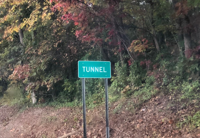 Sign for the community of Tunnel, located on Route 550 just outside of Marietta.