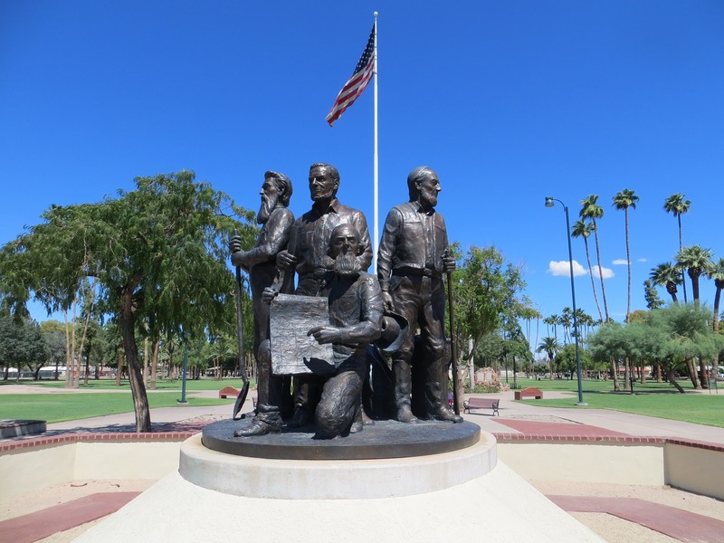 Mesa's Mormon founding fathers are prominently featured.  Photograph by Cynthia Prescott.