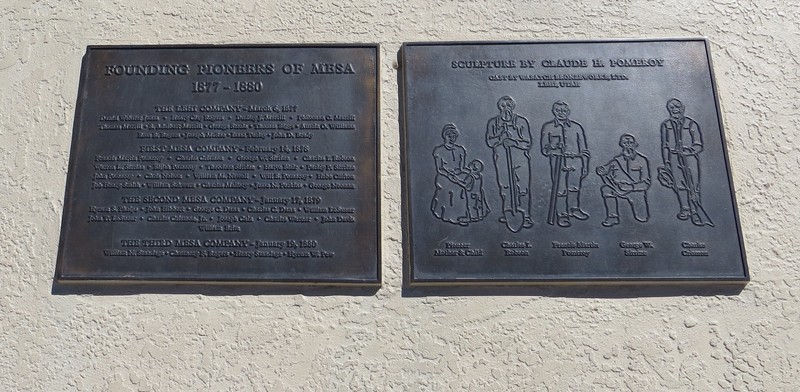 Founding pioneers plaque. Photograph by Cynthia Prescott.