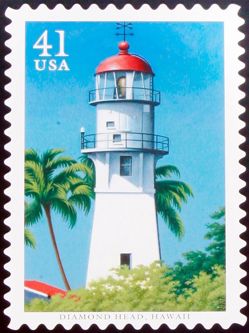 The Diamond Head Lighthouse was featured in a stamp in 2007. 