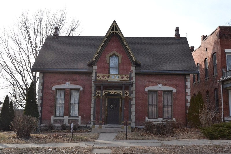 The Burnside-Sandusky Gothic House was built in 1871. Its Gothic architecture is not usually seen in homes.