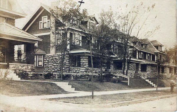 Photo of the homes that used to line Troost Avenue around 38th and Troost, where St. Mark Hope & Peace now stands.