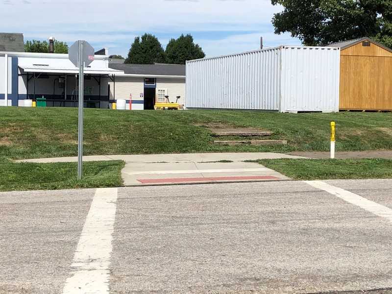 All that remains of the North Park School are the cement steps