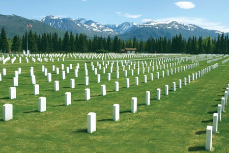 The headstones of Fort Richardson