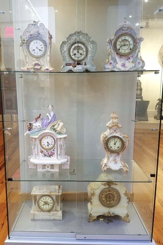 Some of the ornate clocks the museum displays