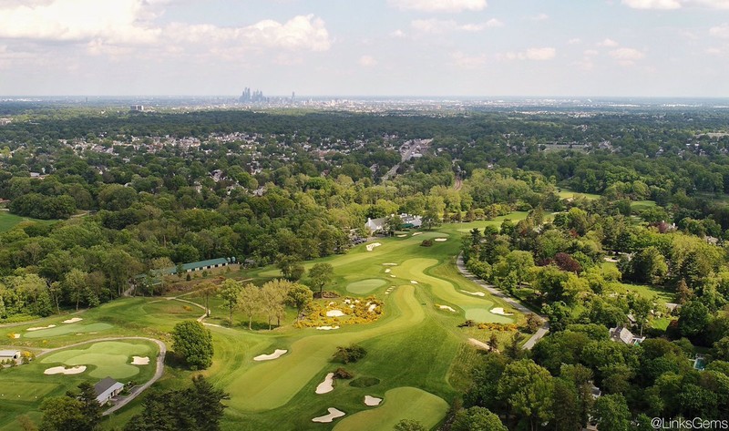 An aerial shot of Merion's East Course. 