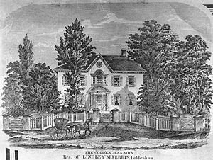 Earliest known depiction (engraving) of the Mansion (~ mid 1800s)