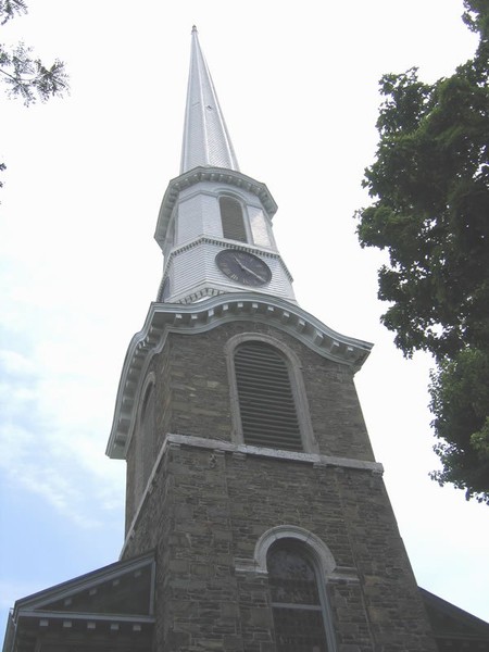 Steeple after restoration efforts