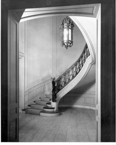 Sprial staircase. Library website. 