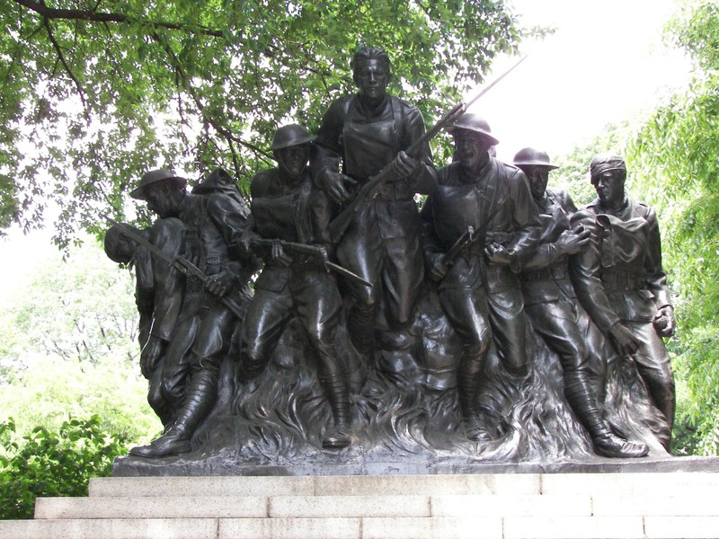 A close up of the monument 