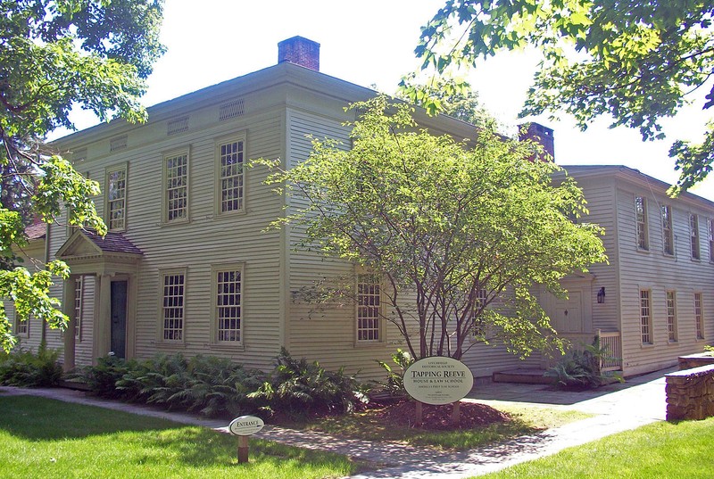 The Tapping Reeve House was the location of the country's first law school. 