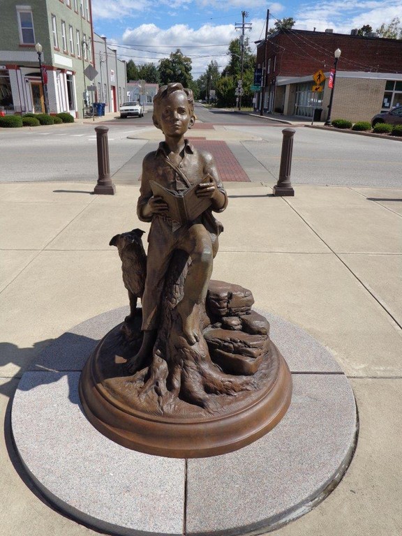 This statue of a young Abraham Lincoln was added in 2008. 