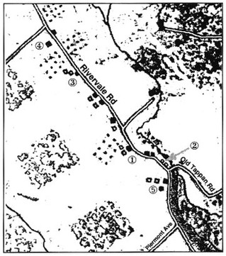 Here is an overview of the map where the Baylor Massacre took place. The number 2 indicates where the British took over the colonist and submerged them into battle.