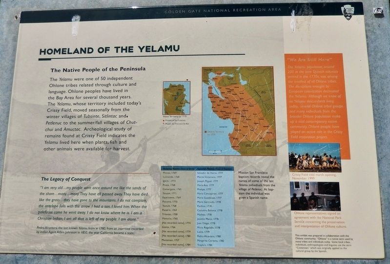 Homeland of the Yelamu Historical Marker