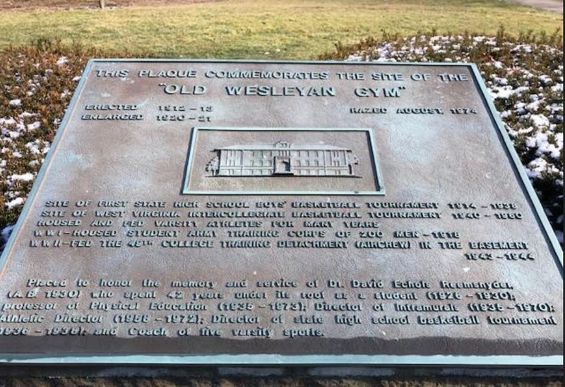 A plaque is located near "The Rock" to memorialize this important building.