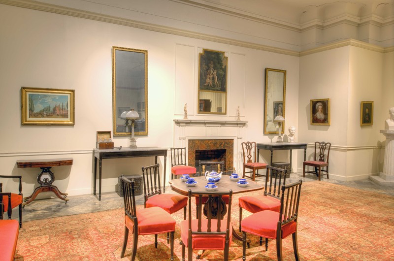 Parlor furnishings from Girard's house, installed at Founder's Hall museum