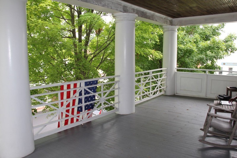 View from the second floor porch. Only accessible for hotel guests.