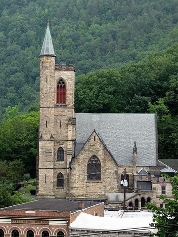 View of St. Mark's from a nearby rooftop.  It is difficult to get a panoramic shot of the church as it is situated along a narrow, one-way street on a hillside. 