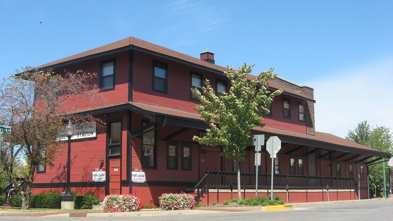 The Illinois Central Railroad Freight Depot was built in 1906 and operated until 1963.