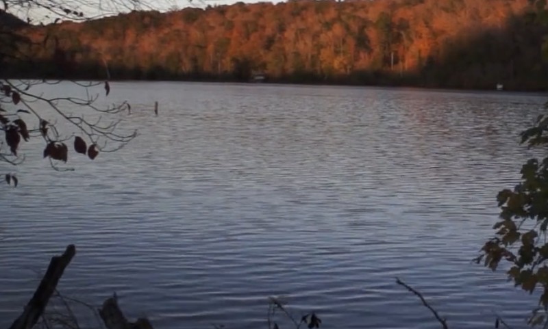 A view of Lake Tillery - which runs at Morrow Mountains base