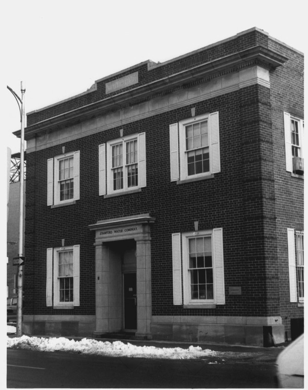 Downtown Stamford, Stamford Water Company by J. Gardner in Jan. 1984