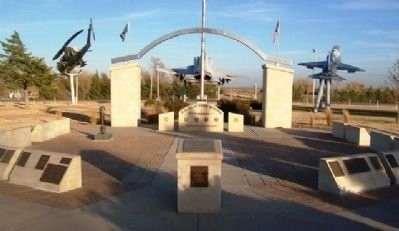 This memorial complex was dedicated in 2003, 60 years after the dedication of Pratt Army Air Field.