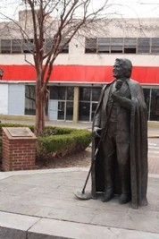 Statue of Brown in James Brown Plaza taken by Mike Stroud in 2013.