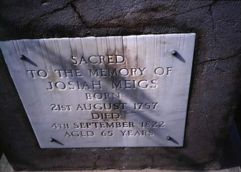 Josiah Meigs' headstone at Arlington National Cemetery